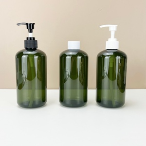 200ml 250ml 300ml 500ml Factory Price Green Amber Cleaning Facial Lotion <b>Pump</b> <b>Bottle</b> Round Amber Shower Gel Plastic <b>Bottle</b> - Product Image 6