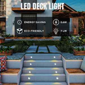 Lampe LED pour terrasse, étanche, DC12V, ampoule encastrée, prise EU/AU/UK/US, pour cour, jardin, marches, escaliers, 10/16 pièces - Product Image 3