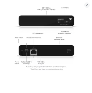 Contrôleur réseau UniFi Cloud Key Gen2 Plus UCK-G2-SSD avec disque dur 1 To pour système WiFi, gestion à distance et contrôle centralisé - Product Image 5