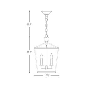 Lámpara de Techo Estilo Rústico de Cobre con 4 Luces, Lámpara Colgante de Estilo Rústico Negra, Lámpara Colgante con Cadena - Product Image 2