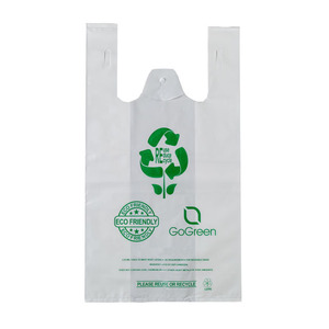 Wholesale Eco Friendly Custom Printed 100% Biodegradable Sustainable Corn Starch Based <b>Compostable</b> Shopping <b>Bag</b> Supermarket - Product Image 2
