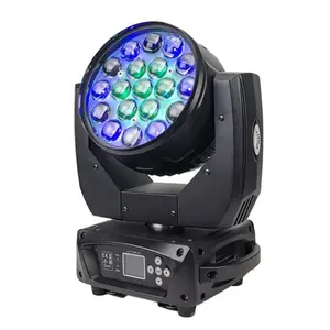 19X15W Rgbw 4in1 Ringeffect Zoom Wassen Led Moving Head Podiumlicht Voor Concertparkshow