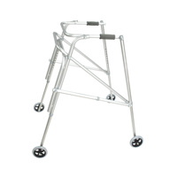 Marcheurs handicapés légers en aluminium d'escalier de mobilité argentée médicale d'entraînement avec des roues pour des adultes