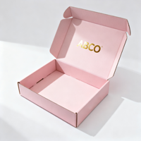 Carton ondulé personnalisé petit noir rose Mailer envoi cadeau boîtes personnalisées boîte d'expédition pour les petites entreprises expédition