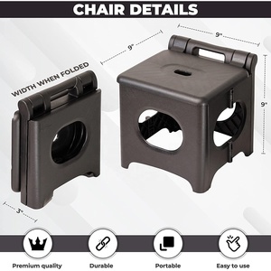 Taburete Plegable Portátil Ligero y Compacto de 80 kg de Carga, para Acampar, Pescar, Hacer Senderismo, Ir de Picnic, Viajar, Cazar, Hacer Barbacoas, Silla para Exteriores - Product Image 2