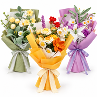 Bouquet de fleurs au crochet pour demoiselle d'honneur, tulipe personnalisée, souvenir de mariage, cadeau personnalisable pour la fête nuptiale, symbole de reconnaissance pour la demoiselle d'honneur