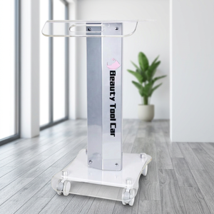 Carrito Rodante para Salón de Belleza con Superficie Acrílica y Estantes de Almacenamiento para Técnicos de Uñas, Profesionales de Estética y Spa - Product Image 1