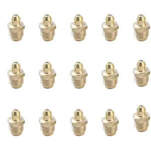 Wholesales Customization Brass/ Nickel Plated Straight M10*1.5/M8*1.25 3/8 1/2 Grease Nipples