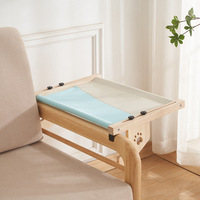 Perchoir de fenêtre pour chat à couverture amovible de luxe personnalisé hamac de lit suspendu d'intérieur en bois pour chat avec étagère de lit pour chats et petits animaux de compagnie