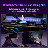 Altavoces para Computadora EDIFIER Halo SoundBar 2+2 de Rango Completo con RGB, 7 Modos de Luz, BT5.4, USB, Micrófono con Cancelación de Ruido AI, Altavoz para Juegos de Escritorio