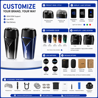 Rasoir électrique portable rechargeable étanche IPX7 haute vitesse pour hommes, modèle MS-305, vente directe usine, avec verrouillage de sécurité pour le voyage