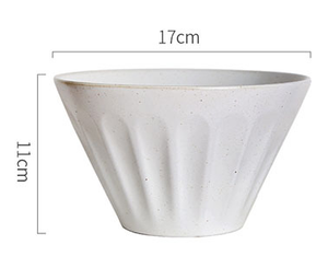 Tazón de Cerámica Ecológico de Alta Calidad para Sopa y Fideos, Estilo Rústico con Relieve Mate, Diseño de Trompeta para Uso Doméstico - Product Image 4