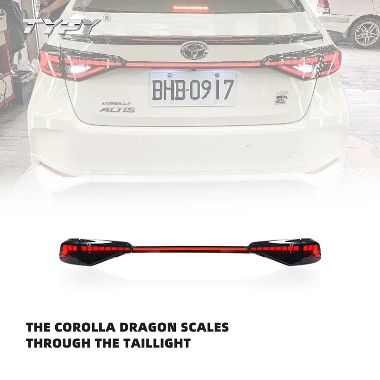 फैक्टरी एलईडी टेल लाइट रियर प्रकाश टोयोटा कोरोला 2019-2021 के लिए के माध्यम से चलाने के साथ डीलक्स संस्करण पूंछ प्रकाश