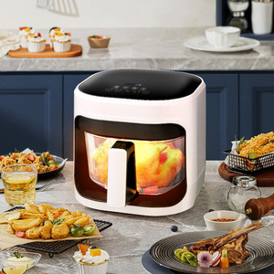 Friteuse à air intelligente 8L électrique avec écran tactile, revêtement céramique, cuisson rapide, polyvalente, pour la cuisine à domicile - Product Image 2