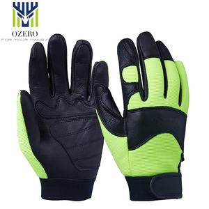 Ozero Herren Damen Atmungsaktive Ungefütterte Hirschleder Motorrad Motocross Motorradfahrer Lederhandschuhe - Product Image 2