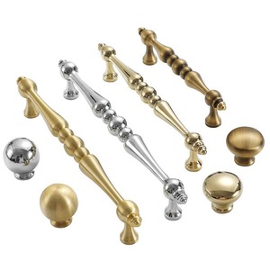 Boutons de tiroir en laiton massif antique Design rétro français avec style moderne pour salle de bain cuisine et armoire poignées de porte solides - Product Image 1