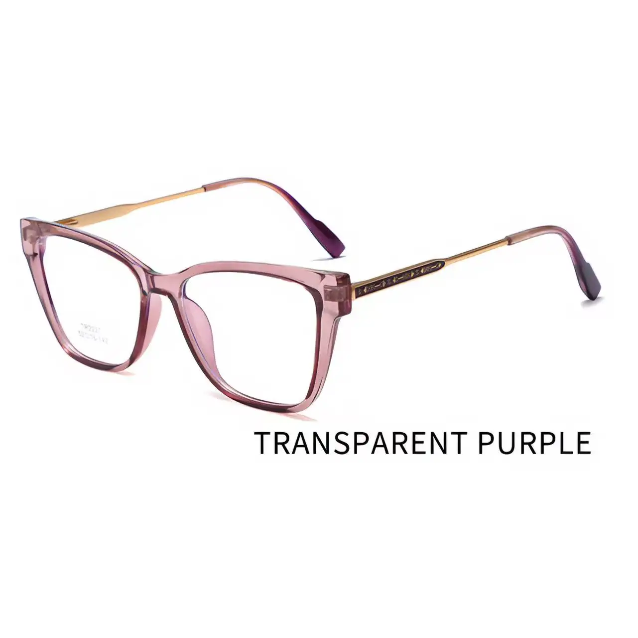 Women Trendy Crystal TR90 Cat Eye Glasses Frame with Non-prescription Clear Lens Eyewear Guangdong