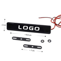 2 autocollants brillants avec Logo LED pour voiture, Badge emblème de la Grille avant éclairé, accessoires de qualité pour Tuning automobile
