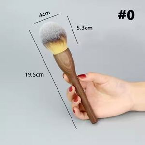 Ulikeke Walnut Handle Brushes Make up Private Label Vegan High Quality Professional Large Powder Foundation Single Makeup Brush - Product Image 4
