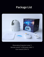 Proyector de Luz Nocturna Minimalista Ecológico LED HD 4K 12 en 1 con Función de Voz NFC, Altavoz BT, Ruido Blanco, Alimentación USB, 360, FCC/CE
