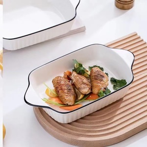 Plat de cuisson en céramique blanc, 10 pouces, <span class=keywords><strong>bol</strong></span> en porcelaine blanche - Product Image 4