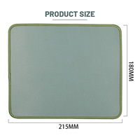 Petit tapis de souris vert personnalisé avec bords cousus et base en caoutchouc antidérapante tapis de souris de jeu accessoires informatiques pour PC