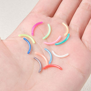 Barra <span class=keywords><strong>de</strong></span> Acrílico Curvada Trasera, Accesorios <span class=keywords><strong>para</strong></span> <span class=keywords><strong>Piercing</strong></span> <span class=keywords><strong>de</strong></span> Ceja, Ombligo, Nariz, Pezón, Lengua, 8/12 Unidades, 14G - Product Image 3