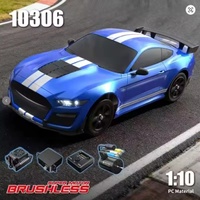 Coche de Control Remoto MJX SJY-10306 Mustang Shelby Escala 1/10, 4WD Eléctrico, Listo para Usar, con Cable USB de 120M AA
