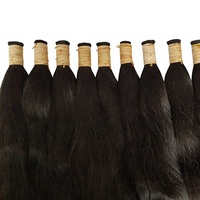Cheveux humains vierges vietnamiens Remy en vrac, 100g, couleur naturelle, longueur 8-30 pouces, super double drawn, vente en gros, prêts pour la permanente, logo personnalisé