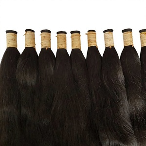 Brazilian Virgin Straight Remy Bulk Hair 100g Natural Color 8"-30" Length Remy Grade Wholesale Perm Ready Custom Logo - Product Image 6
