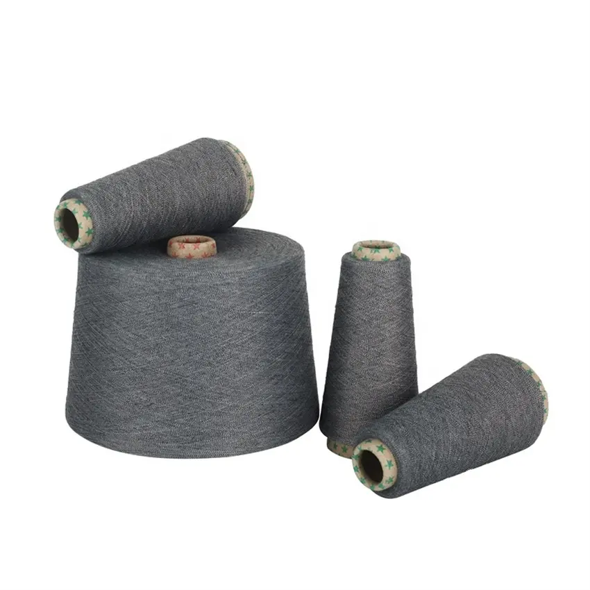 Vente chaude 21s/140s/1 fil Textile noir fil filé Polyester viscose pour le tissage et le tricot fil de chaussettes haute ténacité