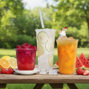 Gobelets écologiques en plastique PP transparent/givré personnalisables de 12 oz et 16 oz pour boissons froides, jus, bubble tea, café, avec couvercles - Product Image 3