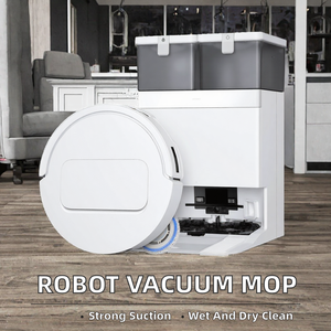 Robot aspirateur sans balais avec fonction serpillière, vidage automatique des débris, filtre HEPA, nettoyage humide et sec, batterie Li-ion, contrôle par application pour sols durs - Product Image 2