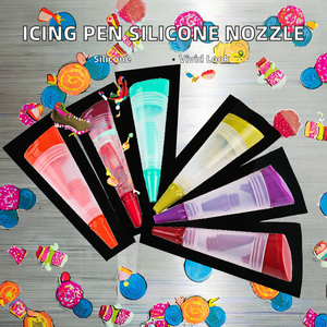 Ensemble de douilles décoratives écologiques en silicone, seringues, cylindres, douilles à pâtisserie, stylos à glaçage pour la décoration de pâtisserie - Product Image 2