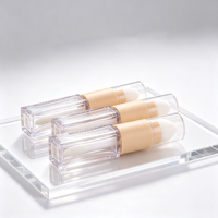 Emballage cosmétique professionnel personnalisé, flacon de gloss à lèvres vide à double embout, tube transparent, tube éponge pour le visage