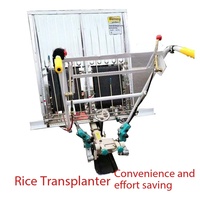 Repiqueuse de riz manuelle à manivelle, 2 rangs, à espacement réglable, haute efficacité agricole, avec moteur et engrenages