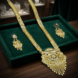 Juego de Joyería de Moda de Oro Micronizado de 14K, 18K, 24K al por Mayor, Juego de Joyería Largo Tradicional, Juego de Joyería Largo de Latón con Micronizado de Oro - Product Image 3