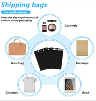 Sacs d'expédition en PE noir mat, sacs opaques pour la confidentialité, sacs auto-adhésifs pour vêtements, sous-vêtements, colis
