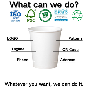 Vasos de Papel Desechables de Pared Simple con Diseño de Cara Sonriente YBLPAK, Aptos para Alimentos, Ecológicos, para Bebidas Calientes, para Cafeterí<span class=keywords><strong>a</strong></span>, Oficina, Hogar, Picnic - Product Image 6
