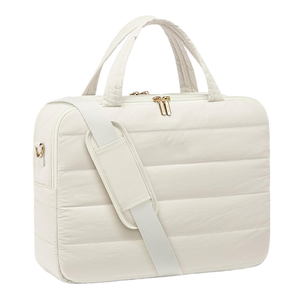 Sac à bandoulière pour ordinateur portable en nylon imperméable et doux, motif géométrique, tendance hiver, avec fermeture éclair, pour femme - Sac à main professionnel - Product Image 1
