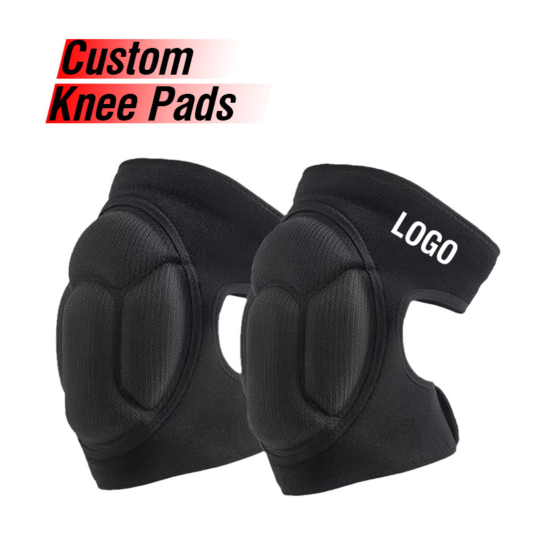 Genouillères Antidérapantes Q2C4 – Anti-rayures – Pour Sport – Noires – Taille Unique