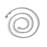 Largeur 2/3/4/5mm Collier chaîne corde or acier inoxydable Chaîne collier acier inoxydable torsadé Argent Or