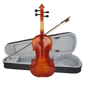 <span class=keywords><strong>Violon</strong></span> Sinomusik artisanal, couleur rouge brun brillant, <span class=keywords><strong>4</strong></span>/<span class=keywords><strong>4</strong></span>, entièrement en bois massif, finition laquée, ébène, avec étui et archet - Product Image 4