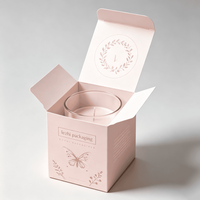 Caja de Regalo Plegable Desechable con Impresión de Logotipo Personalizado y Colorido, Caja de Papel para Empaque de Velas, Caja de Cartón para Velas