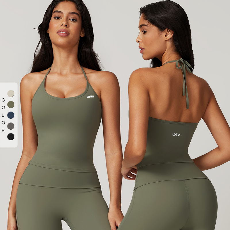 Women's Sleeveless Spandex Tank Tops Fitness Lightweight Quick Dry Printed Design High Elastic Soft Tight Sports Fitness Top