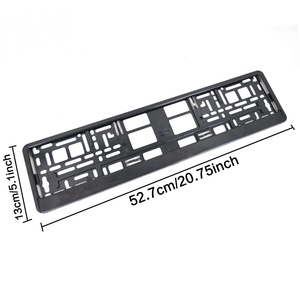 Cadre de plaque d'immatriculation de voiture européenne personnalisé, prix d'usine, cadre de plaque d'immatriculation en plastique ABS avec accessoires - Product Image 3