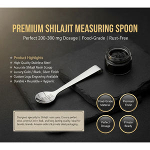 Cuchara dosificadora de shilajit premium ejecutiva para un suplemento refinado, accesorio de bienestar de precisión. - Product Image 1