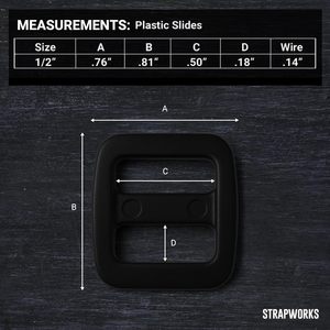 Strapworks - Deslizador Tri-Glide de Plástico Negro para Correas de Bolsas, Correas de Rifle y Collares de Perro (Paquete de Pulgadas) - Product Image 5