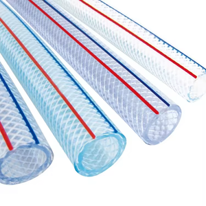 Fabrik <span class=keywords><strong>PVC</strong></span> Faserverstärkter Schlauch Transparenter Flexibler Kunststoff-Wasserschlauch Faserverstärkter Dreifarbiger Garten-Geflechtschlauch - Product Image 2