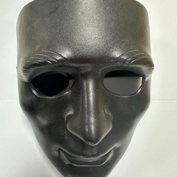 Masque de fête drôle en plastique noir pour fête fournitures de vacances carnaval mascarade Cosplay Halloween accessoire bricolage artisanat